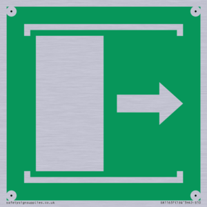 E033 safe condition door slides right to open